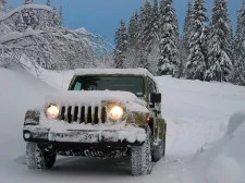 Offroad Snow Jeep Passenger Mountain Uphill Conducere